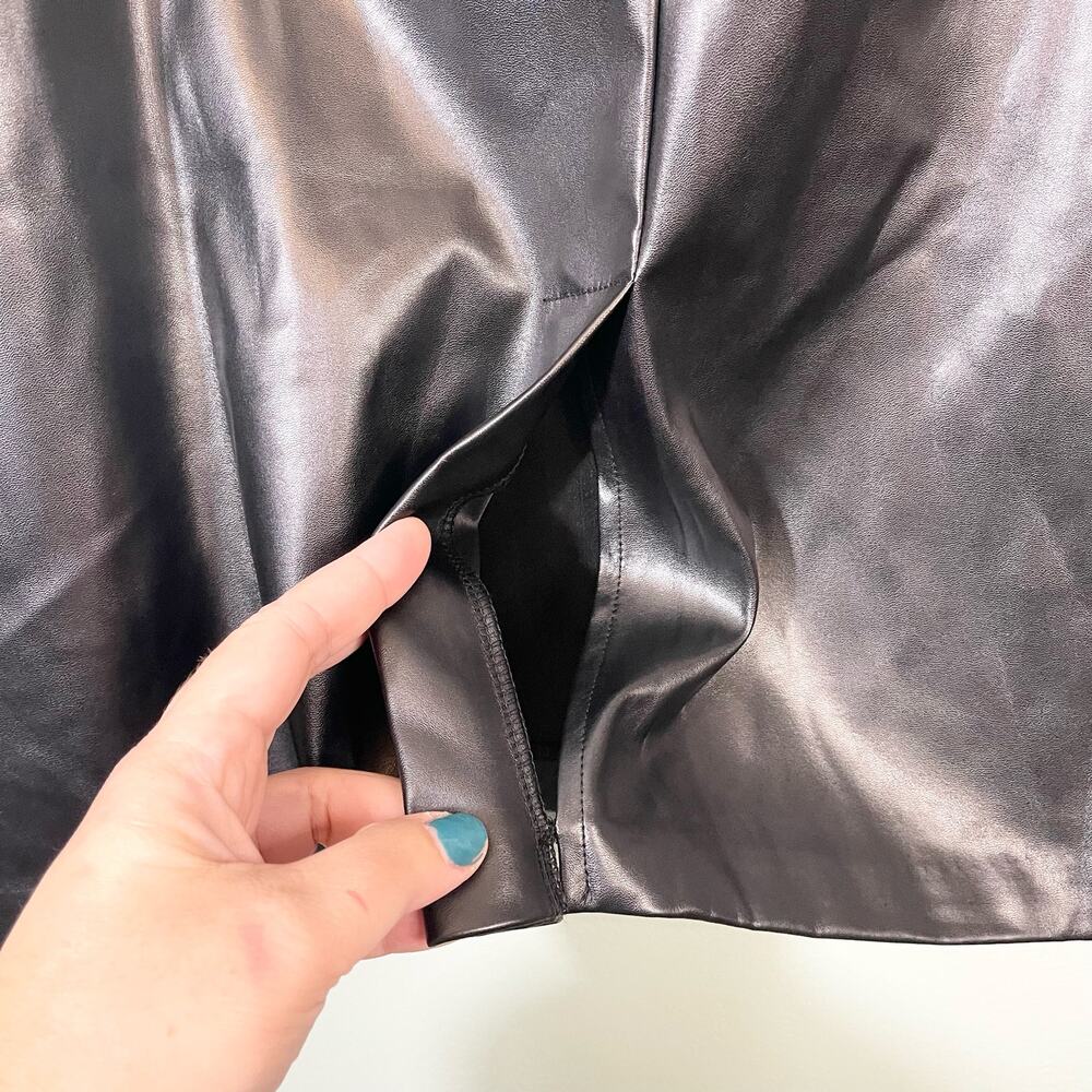 NYCC Vegan Leather Pencil Skirt women’s Nwt Size XL - Picture 3 of 7